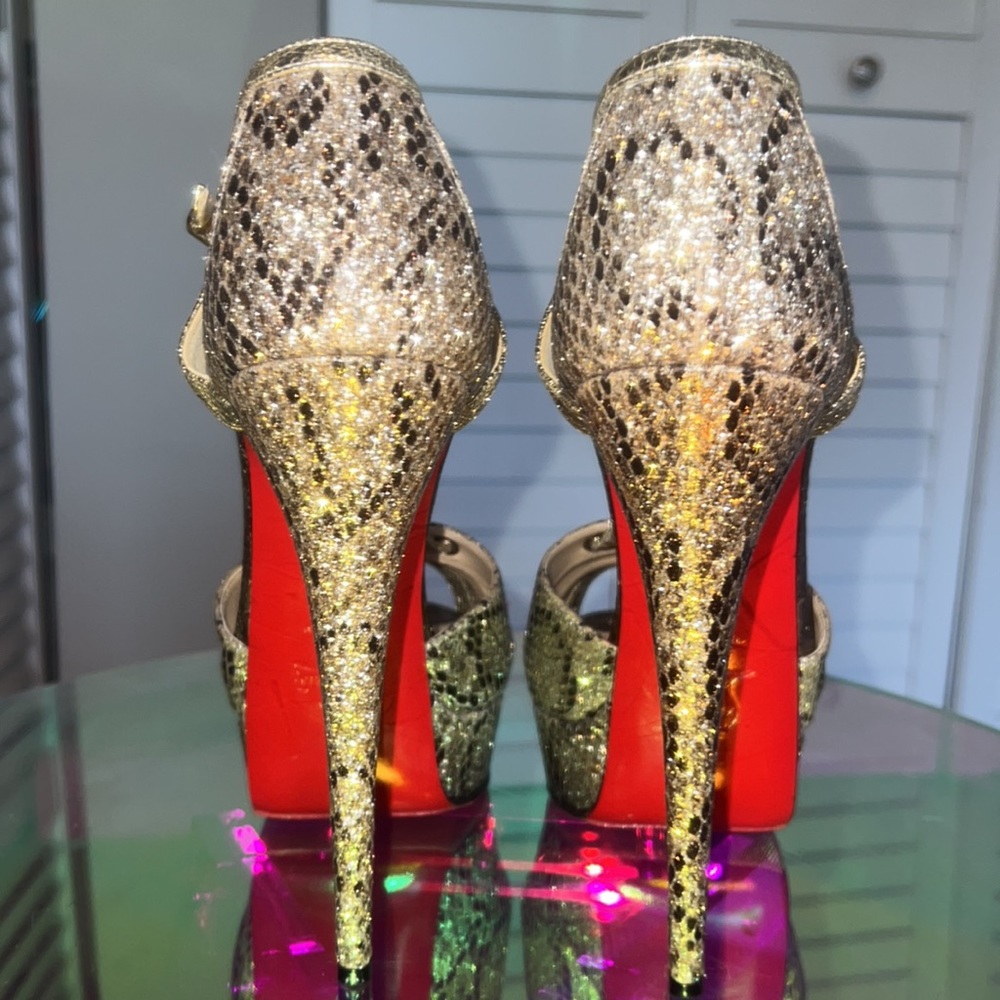 Lady Peep 150 Python Silver/Rose Gold Platform. S… - image 5